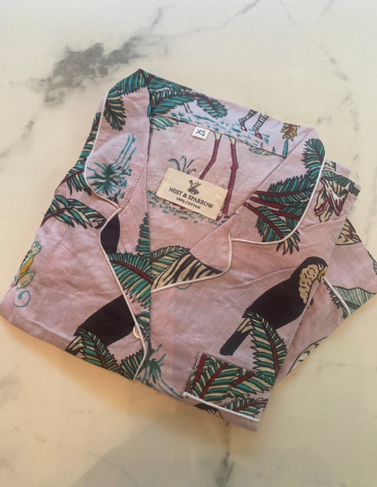 Cotton Pajamas Jungle Print 4 Colours Available