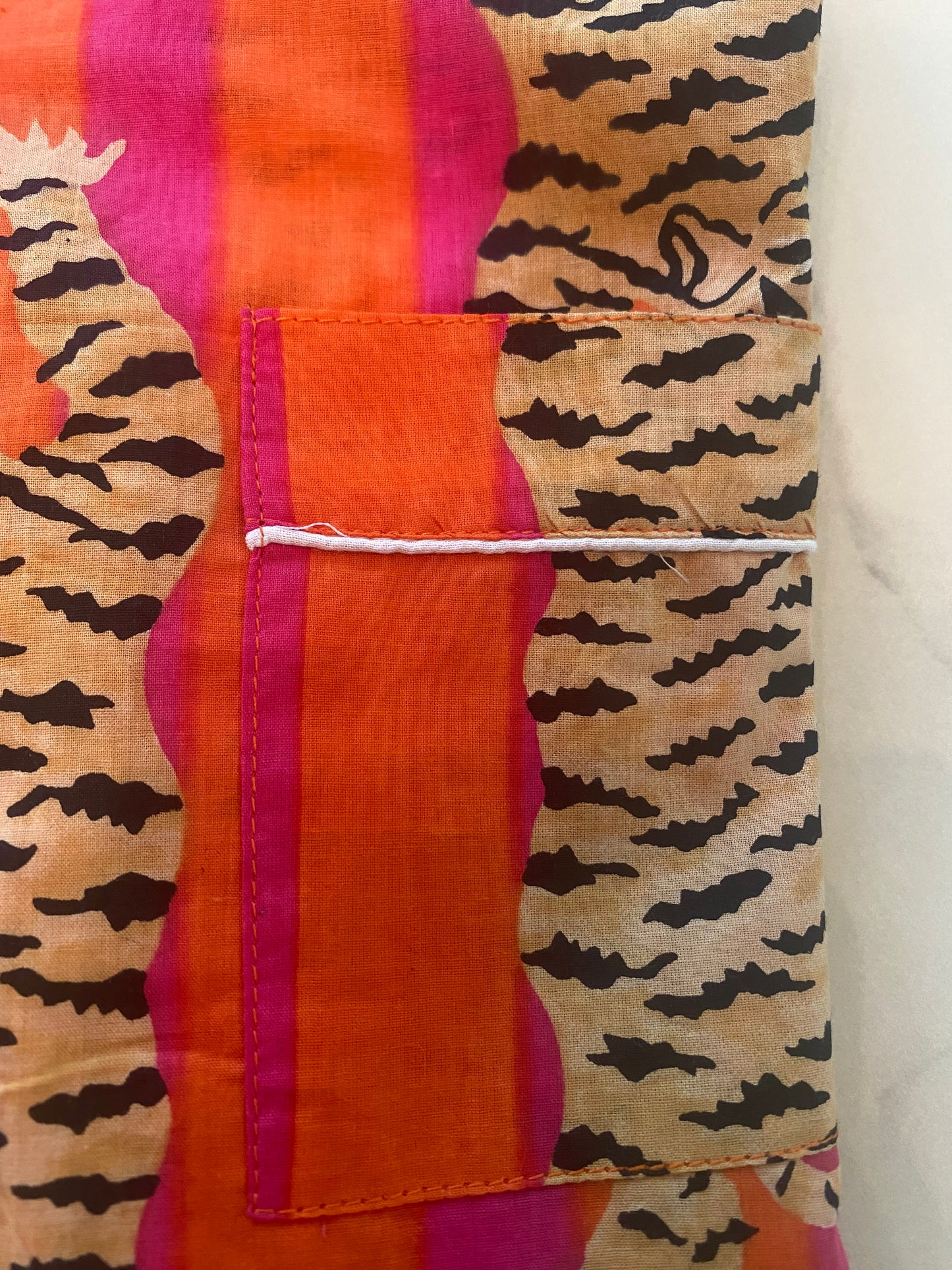 Cotton Pajamas Pink & Orange Striped Tiger
