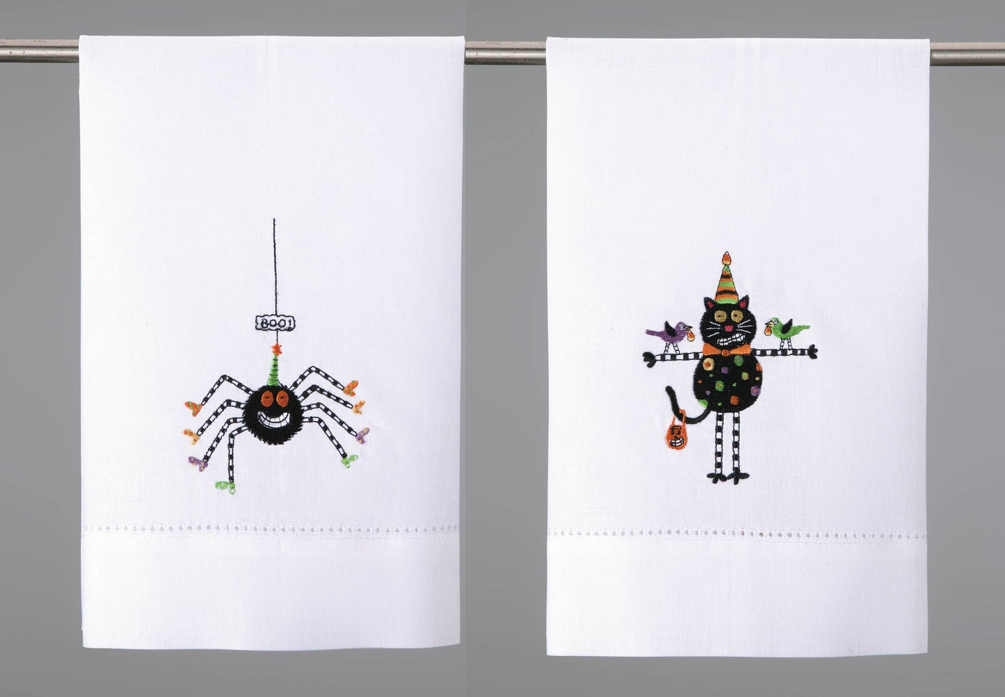 Peking Handicraft - Spider & Cat Halloween Guest Towel 2 Design St/4