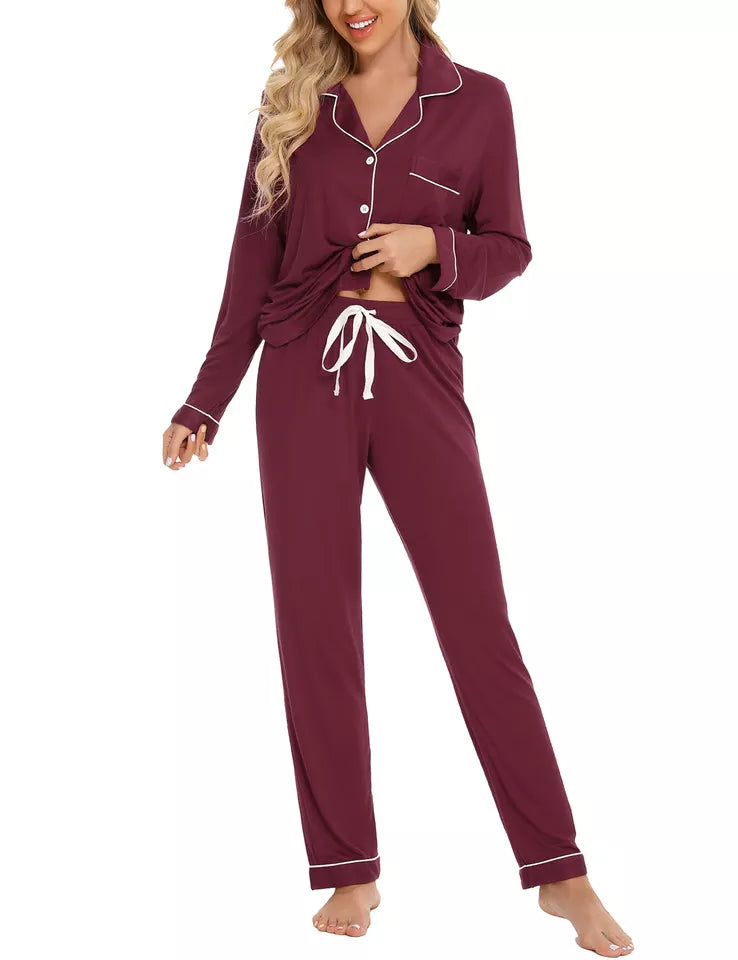 Signature Modal Pajamas - Wine