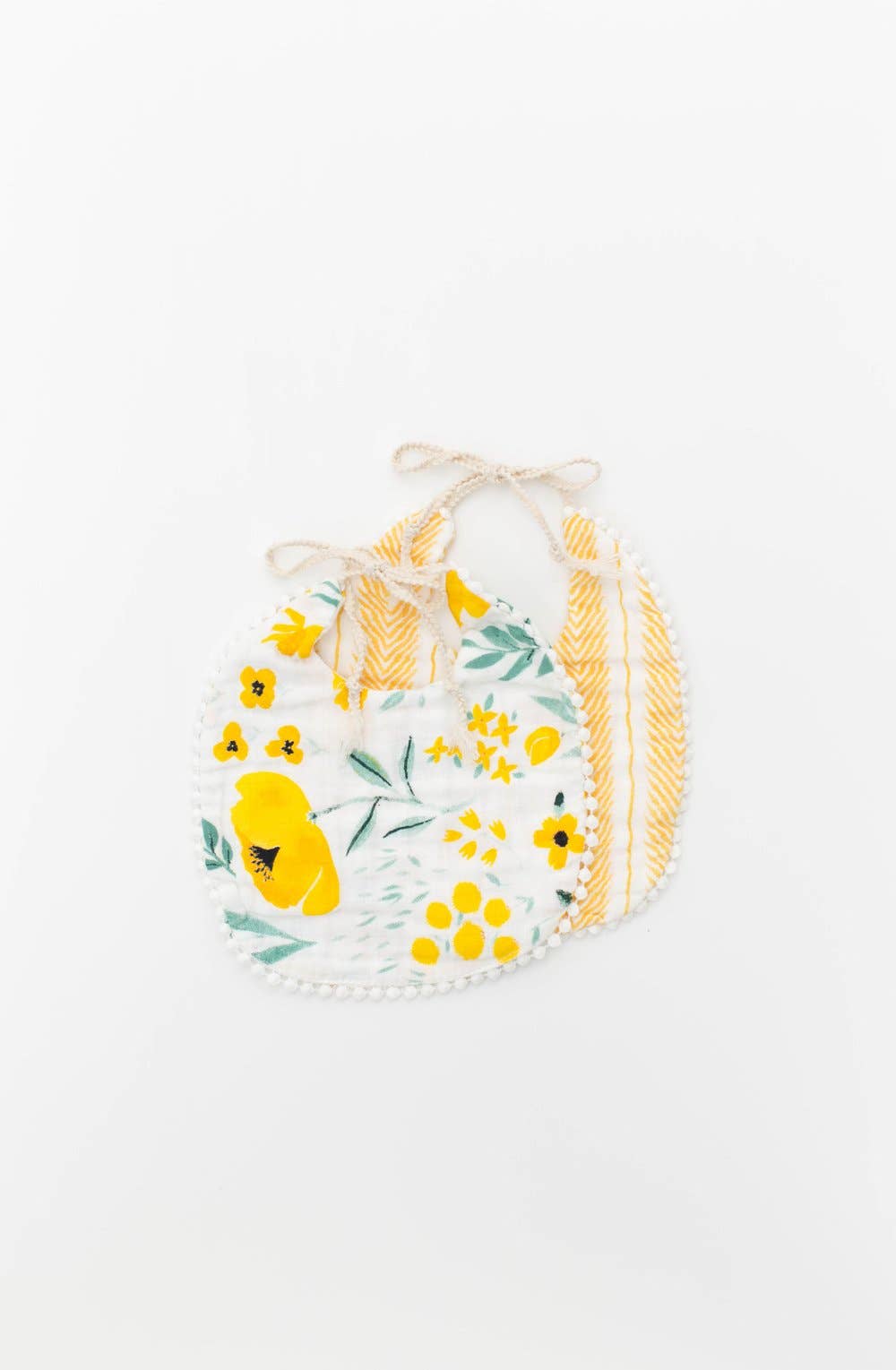 Buttercup Blossom and Mustard Herringbone Bib Pack